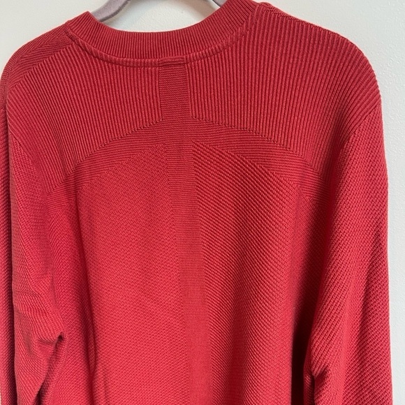 Ashworth Men’s V Neck Long Sleeve Cashmere Blend Sweater Red Pullover Knit M - Picture 4 of 9